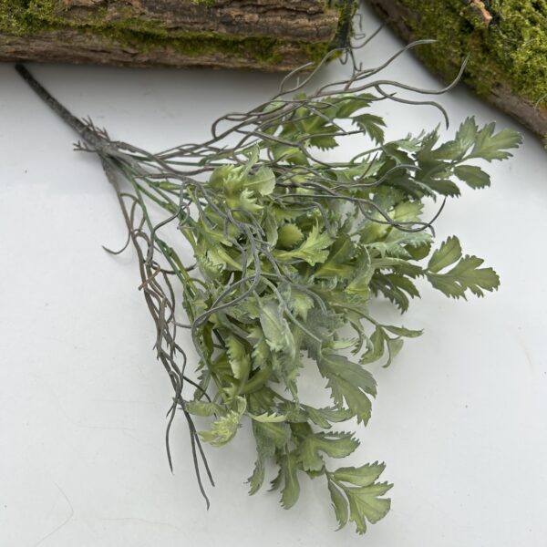 Декоративна гілка штучна з листям біла сіра зелена