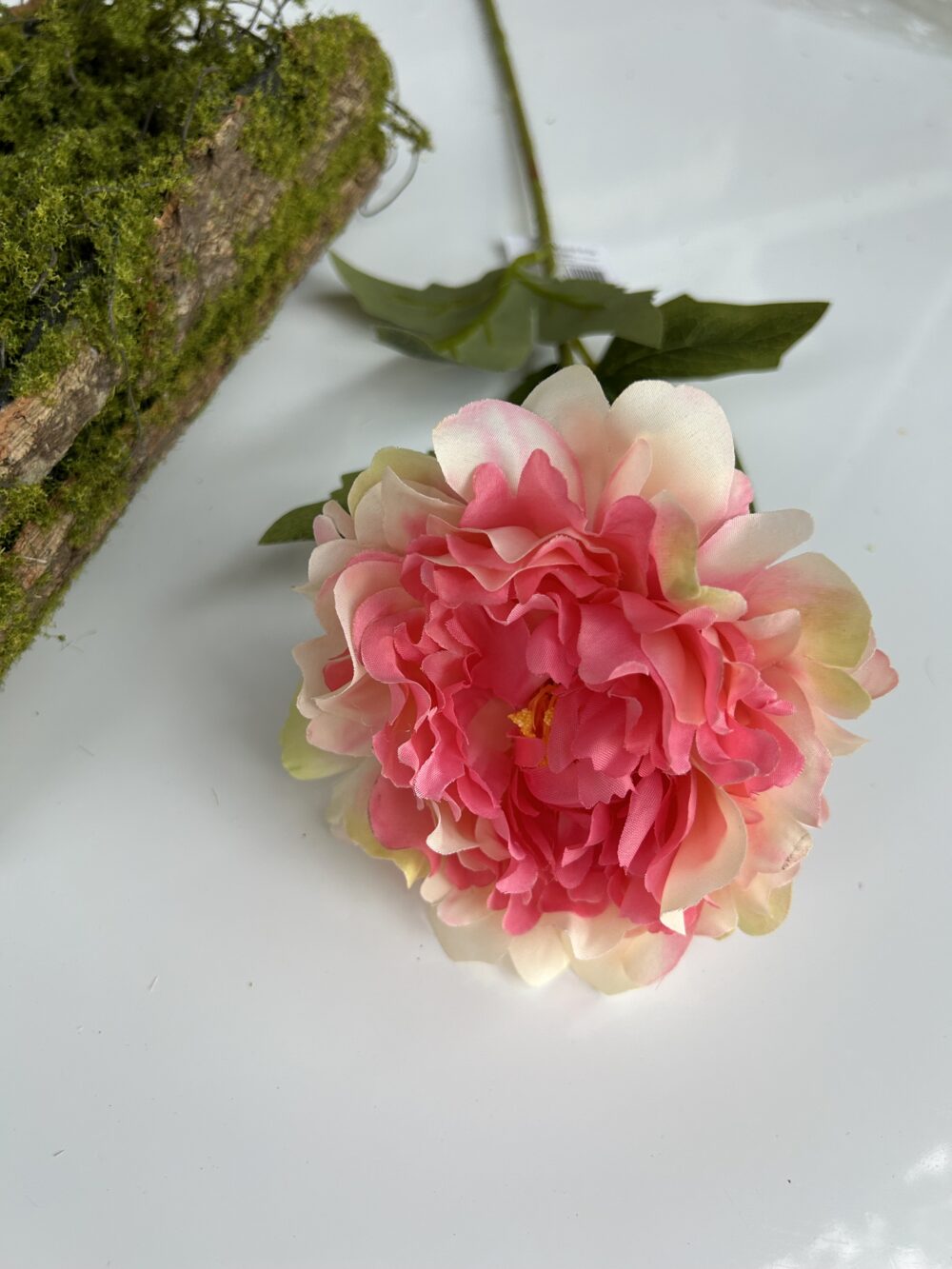 Штучний піон одиночний малина