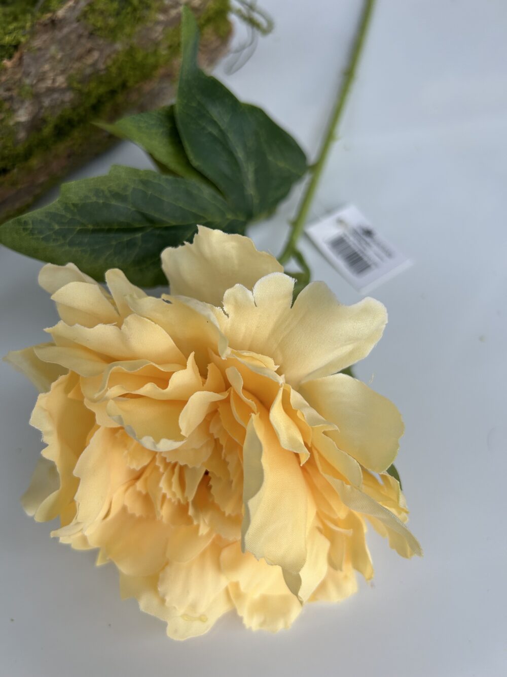 Штучний піон одиночний жовта - Зображення 2