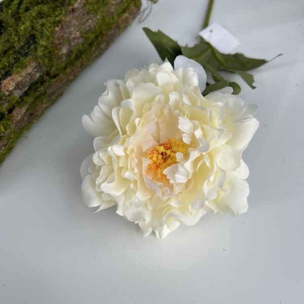 Штучний піон одиночний біла