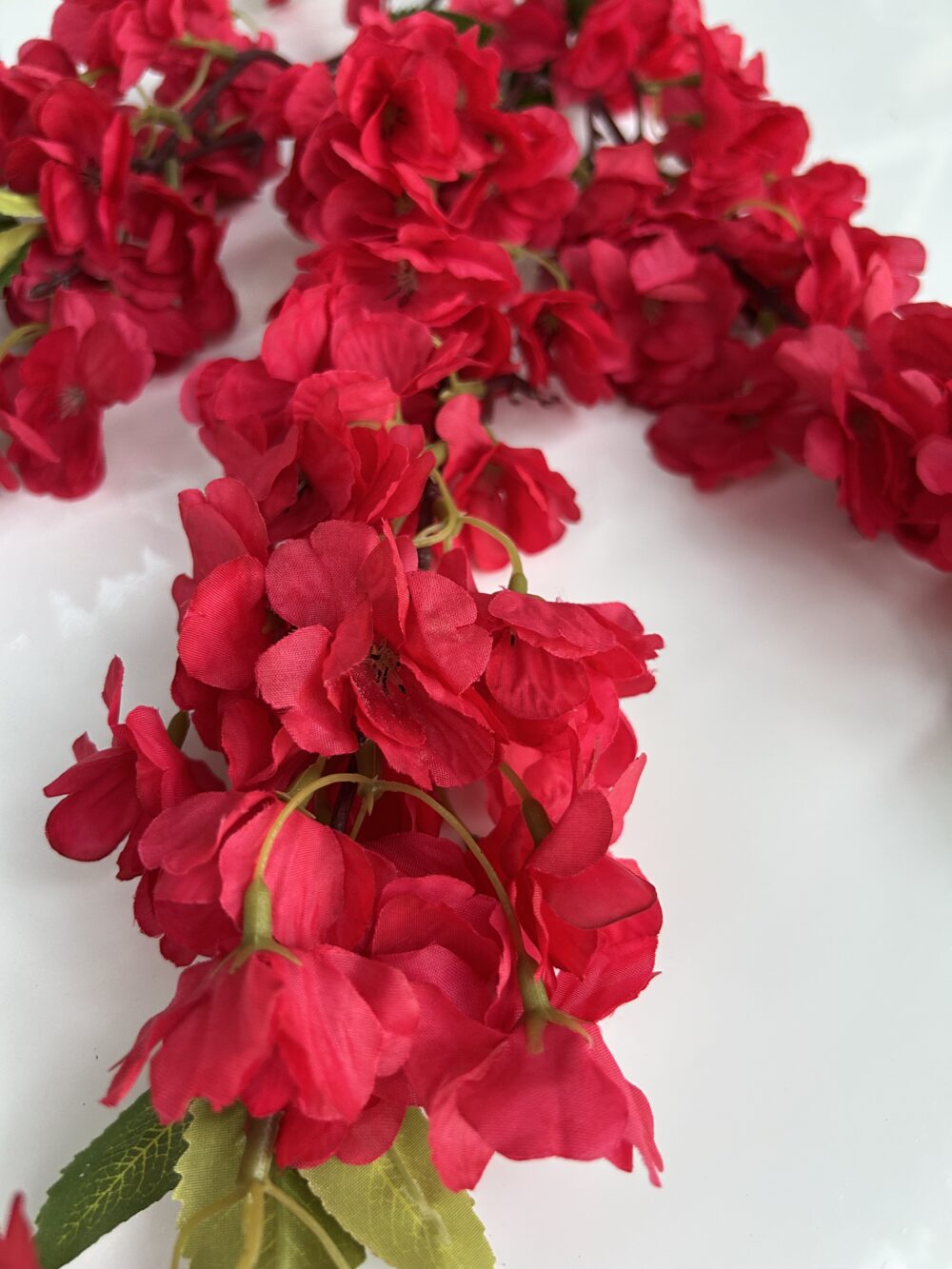 Штучна гілка вишні(сакура)червона - Зображення 2