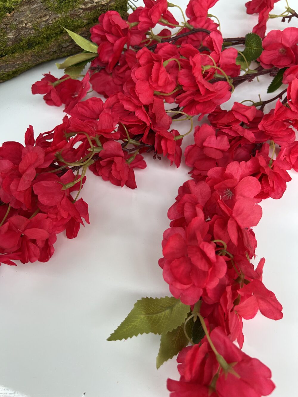 Штучна гілка вишні(сакура)червона - Зображення 3