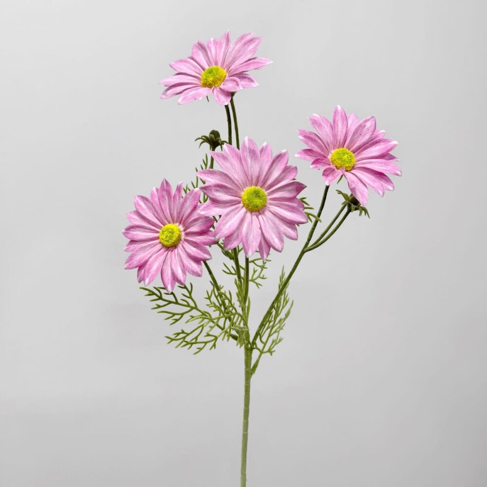 Ромашка гелева – штучна квітка з ефектом Real Touch рожева - Зображення 3