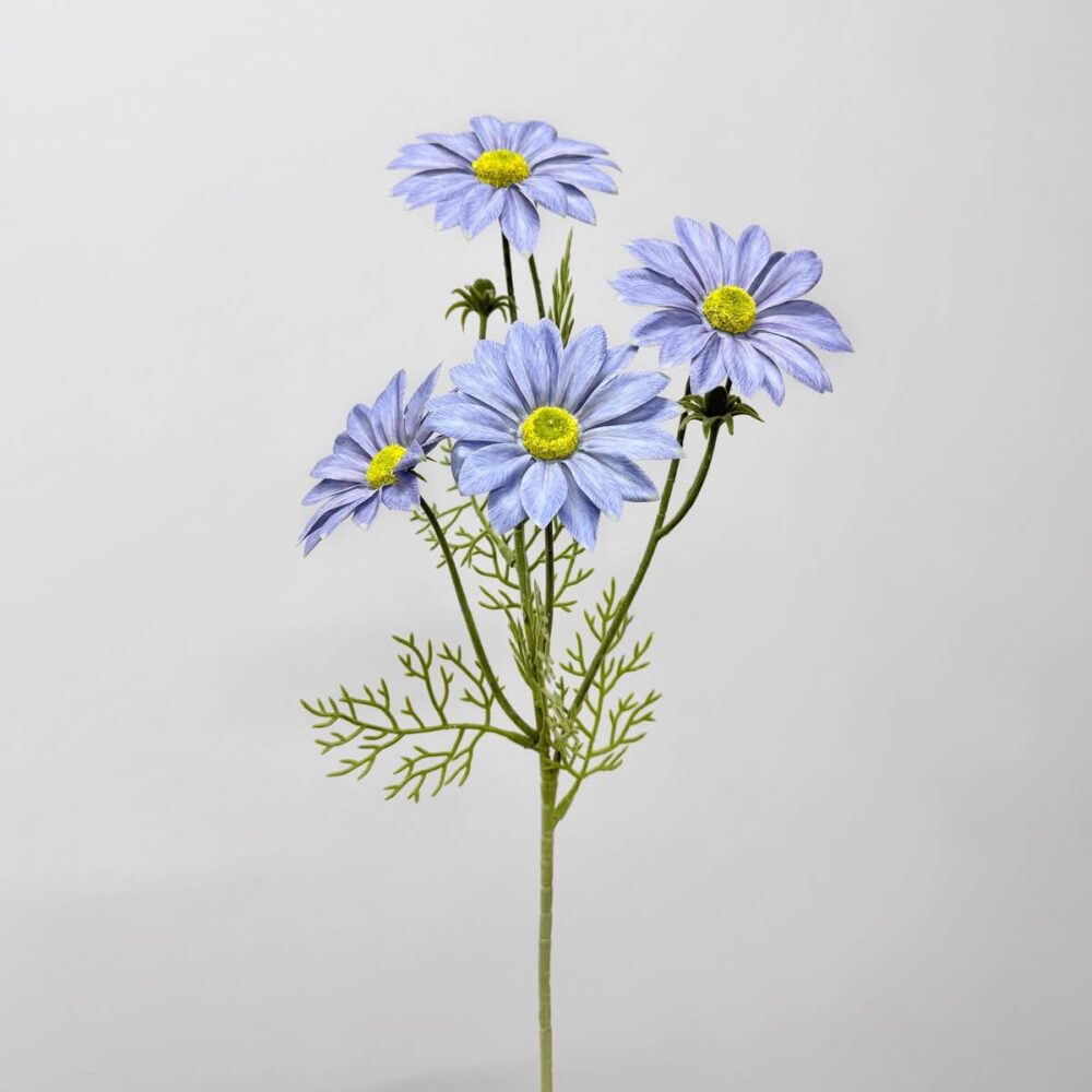 Ромашка гелева – штучна квітка з ефектом Real Touch голуба - Зображення 2