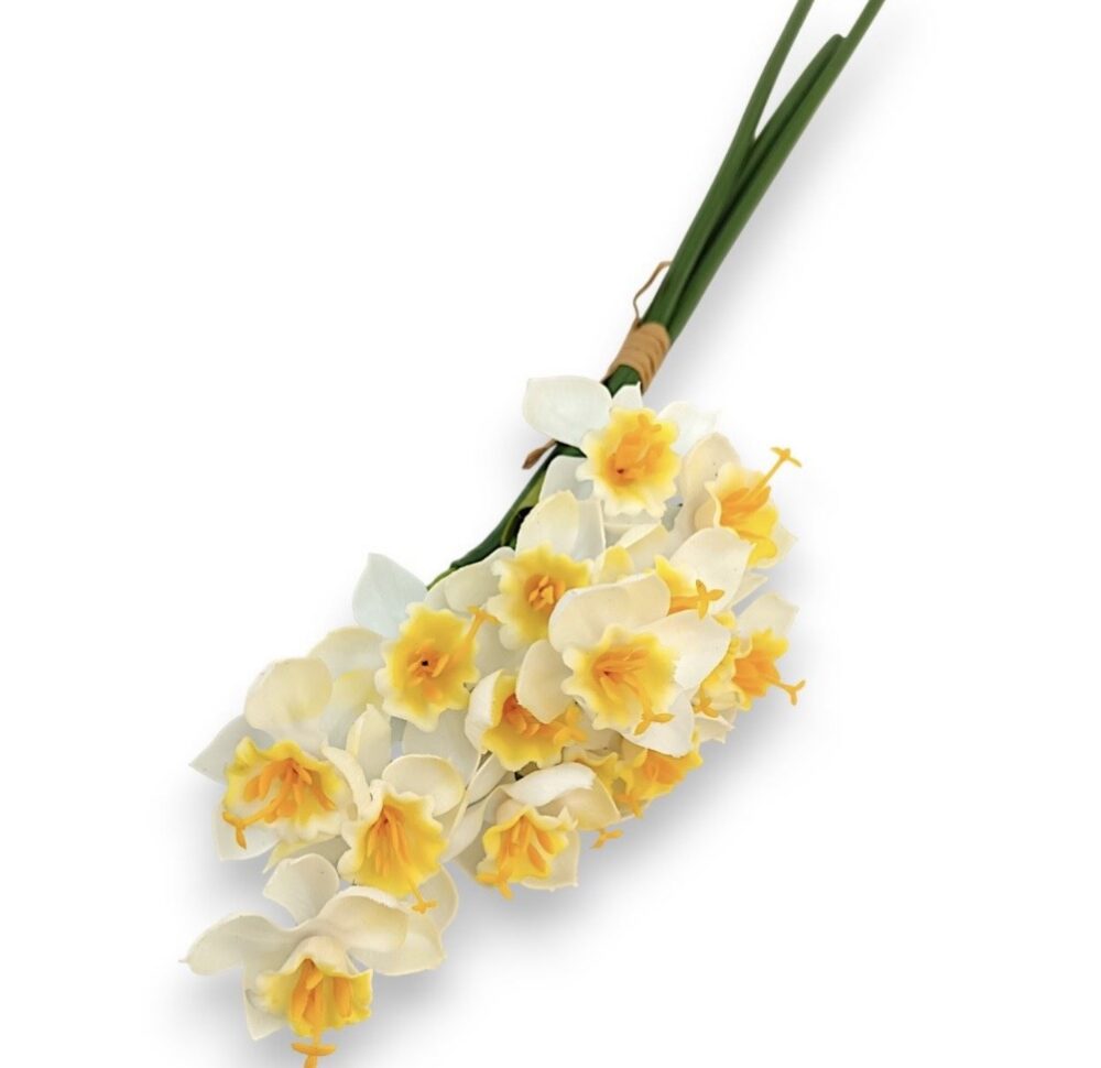 Гелеві Нарциси Букет біло-жовті