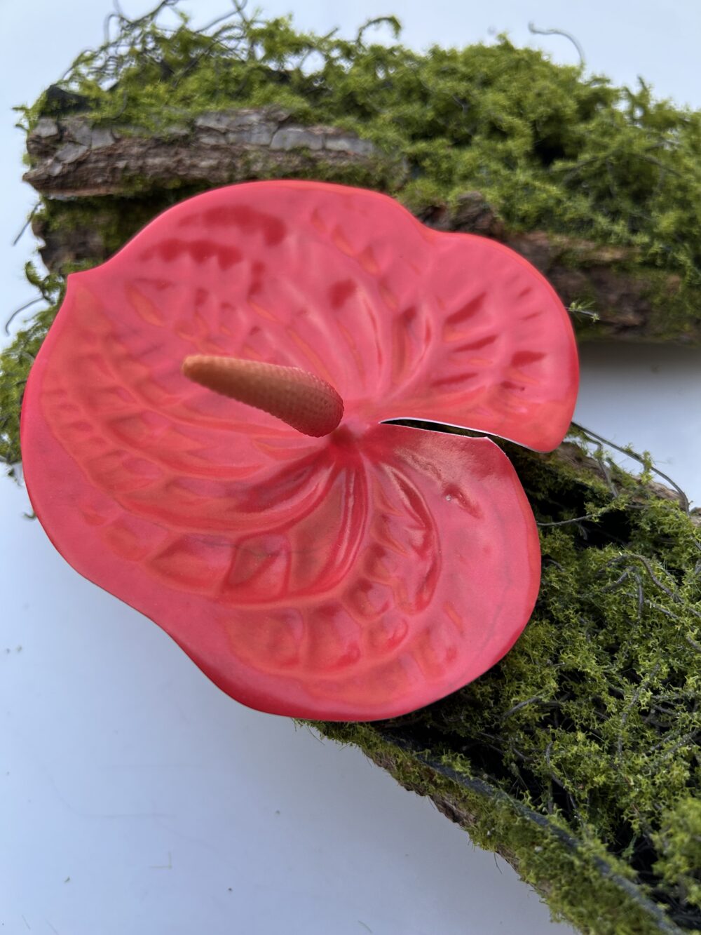 Голова Антуріума Червона «Real Touch» (Гель) — Преміум Якість 15 см