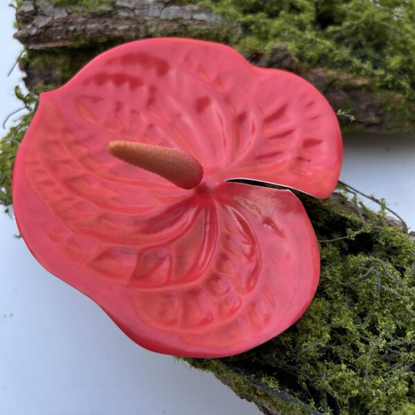 Голова Антуріума Червона «Real Touch» (Гель) — Преміум Якість 15 см