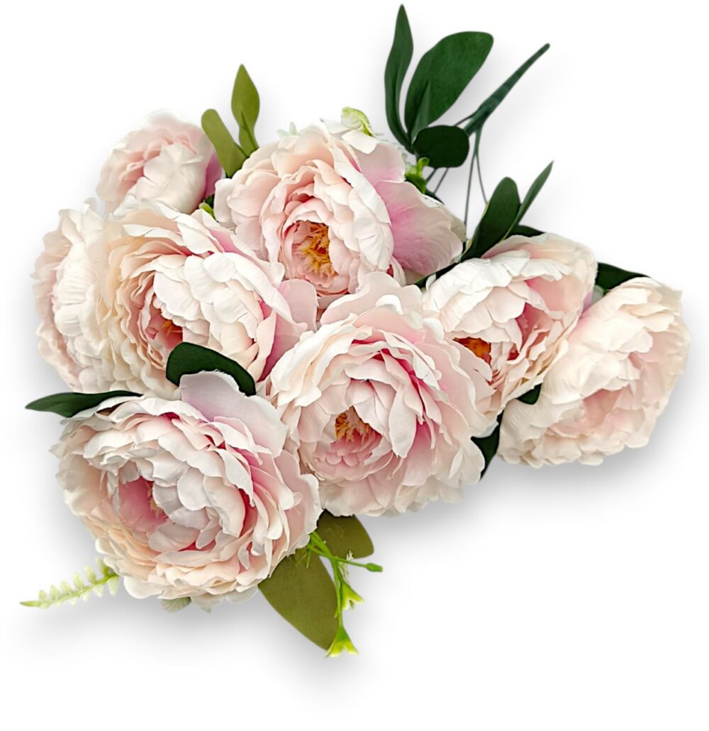 Півонія штучна королівська ніжна пудра