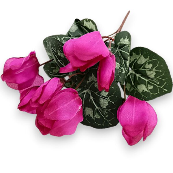 Кущ Цикламена Штучний на 5 гілок (Фуксія)