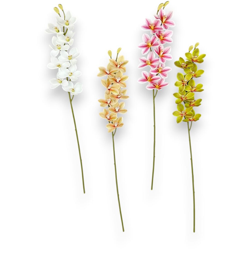 Гілка Орхідеї Цимбідіум «Real Touch»крем - Зображення 2