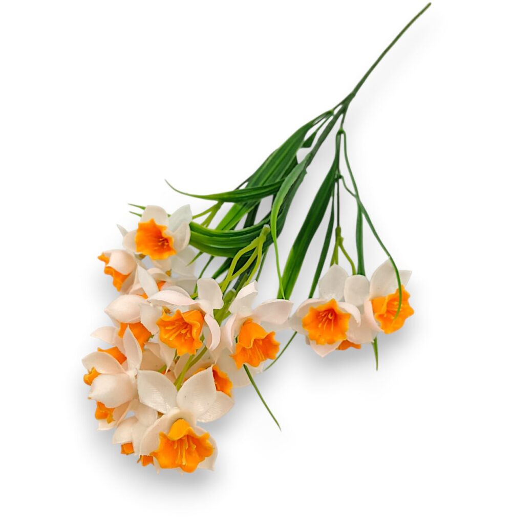 Нарциси Букет біло-помаранч