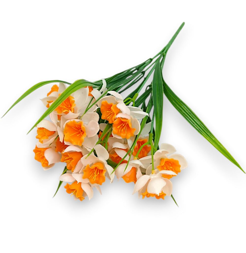 Нарциси Букет біло-помаранч
