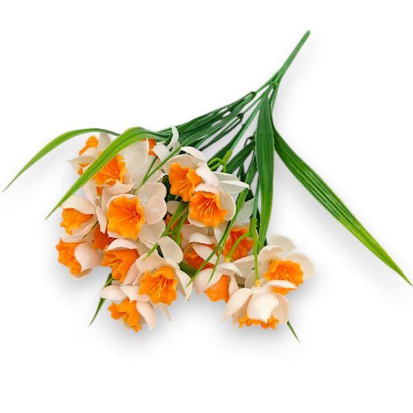 Нарциси Букет біло-помаранч